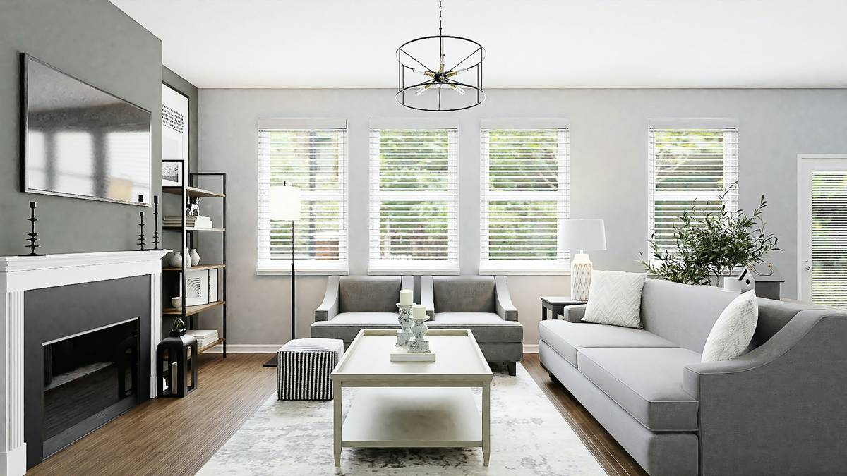 A freshly renovated home cleaned and ready to move in